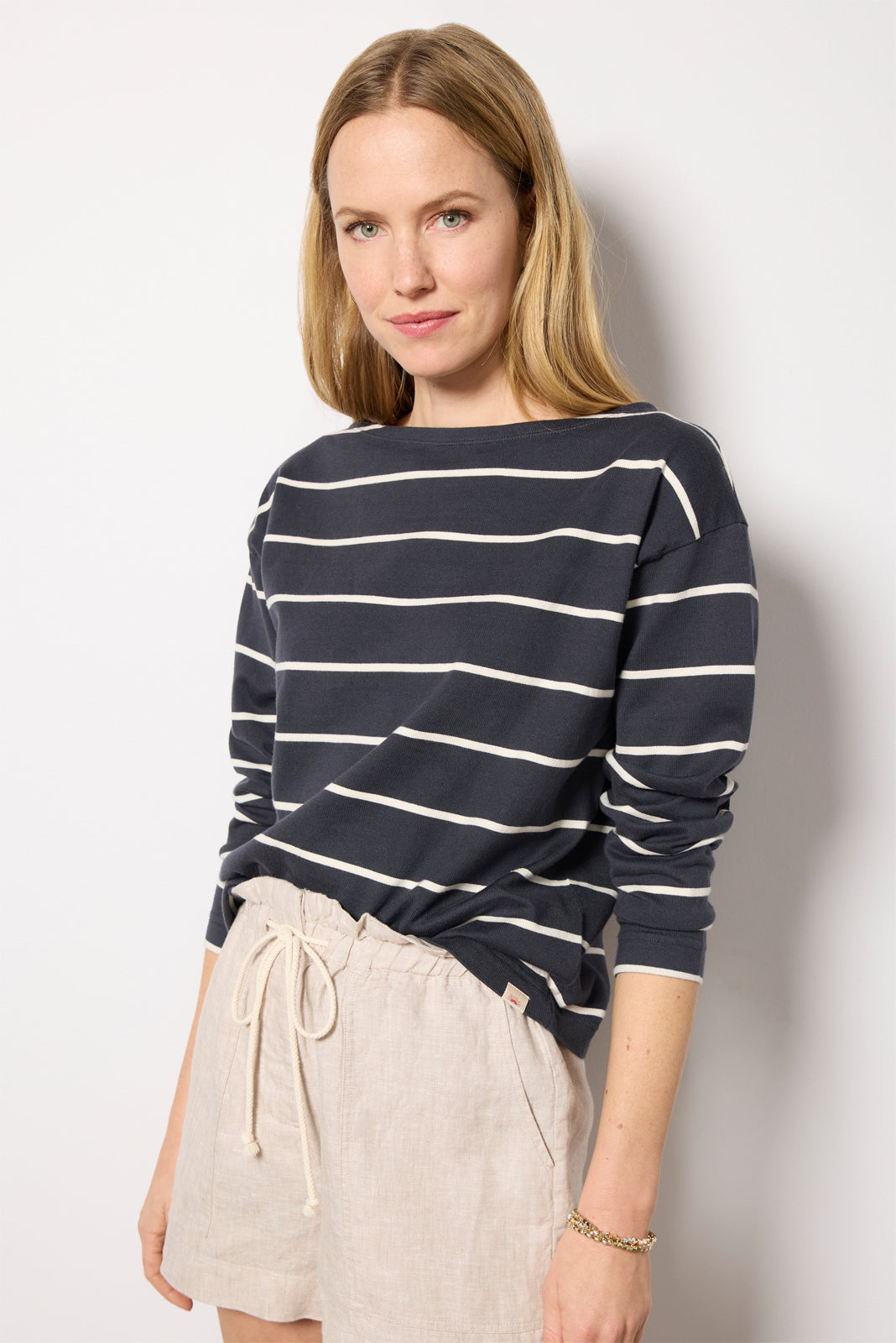 Sport Jersey Boatneck Top