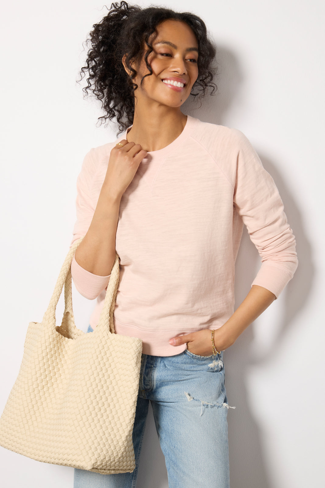 Sunwashed Slub Crewneck