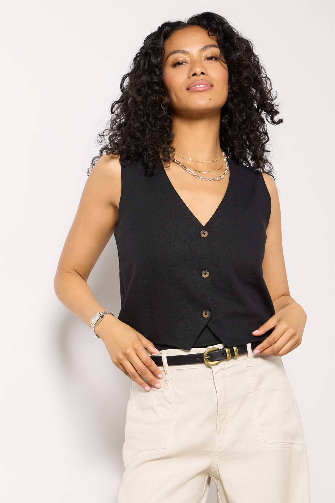 Maxine Linen Vest