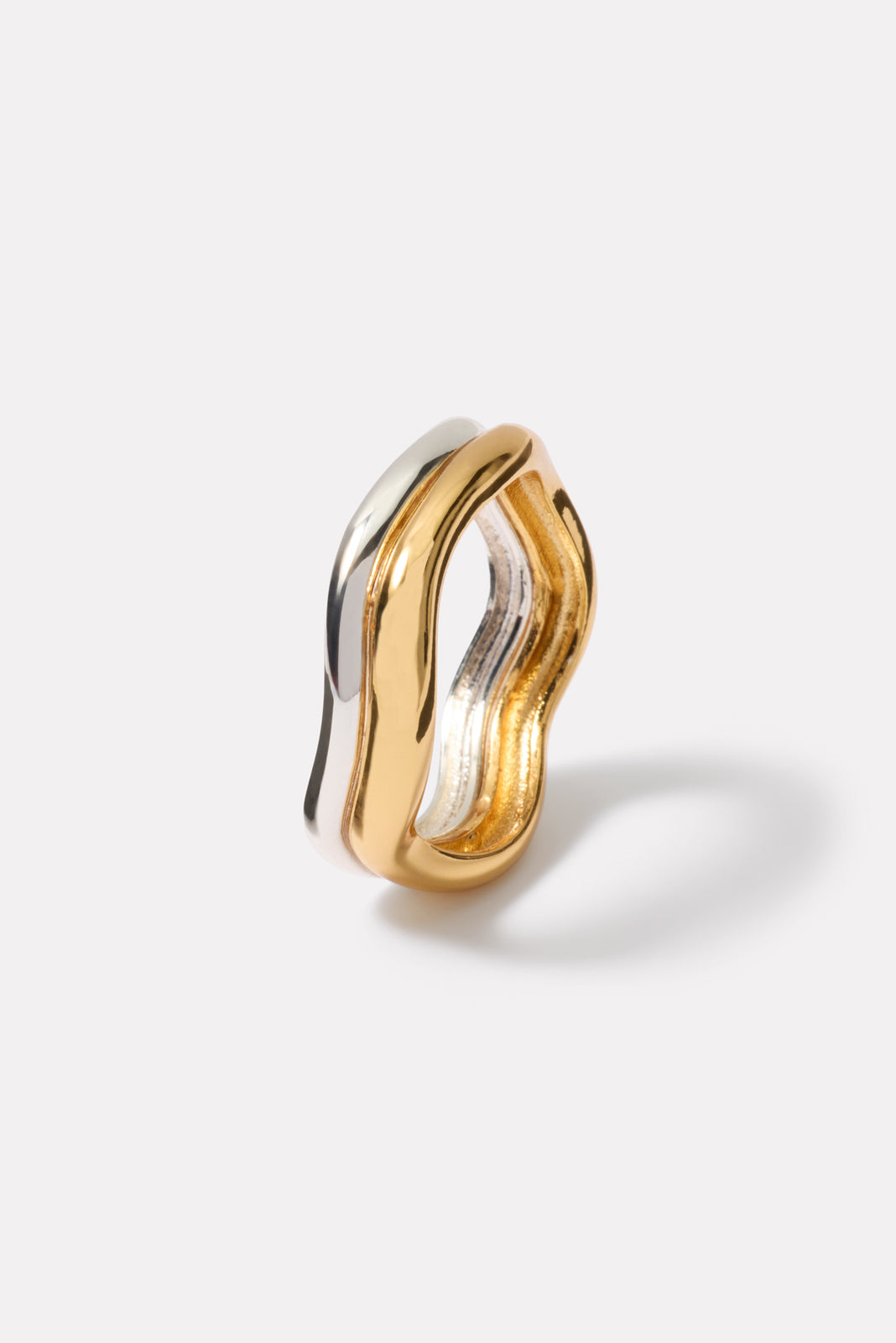 Deryl Two Tone Wavy Ring