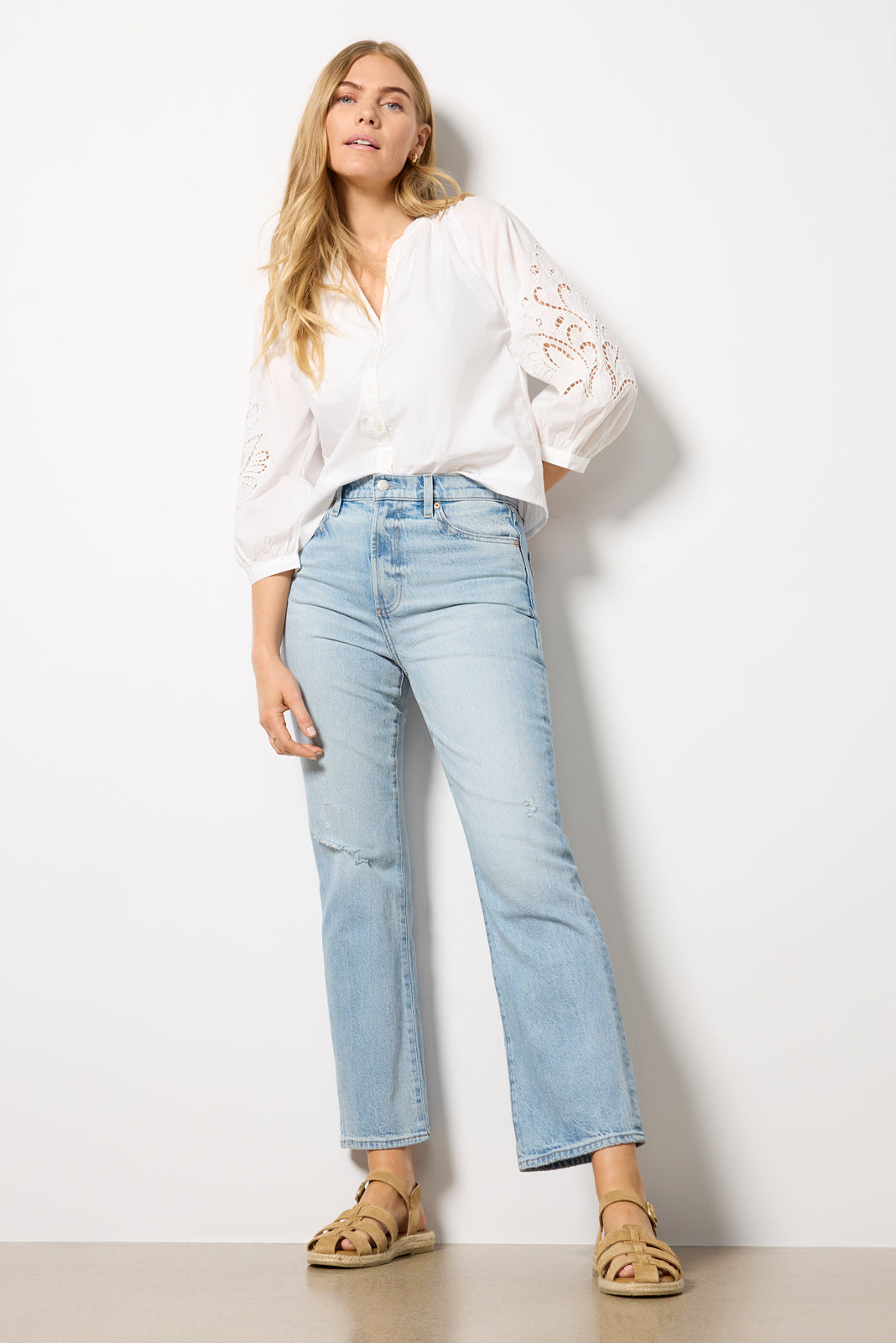 Ainsley Eyelet Sleeve Top