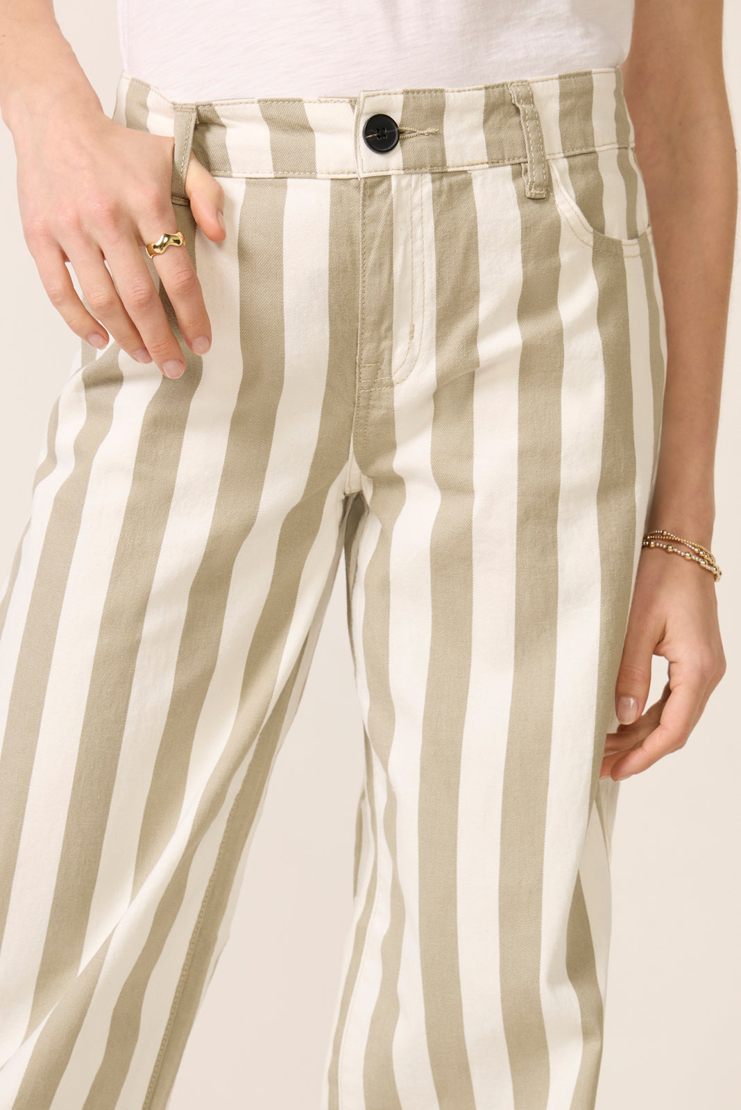 Maker Wide Leg Stripe Pant