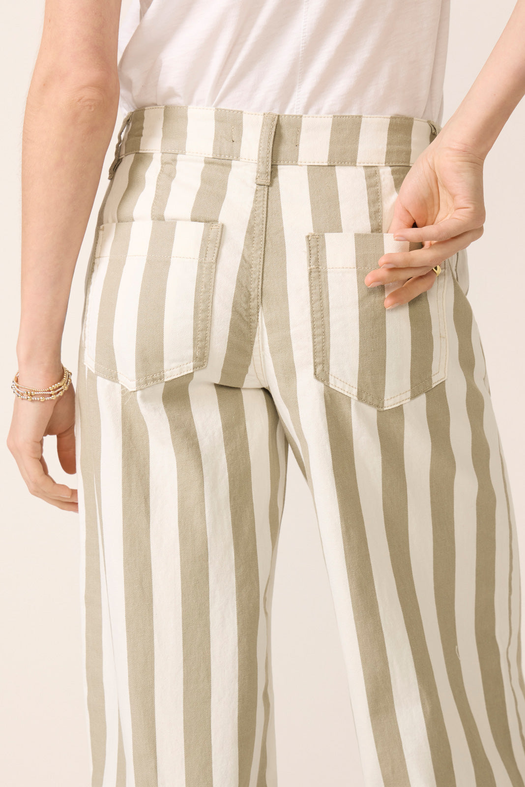 Maker Wide Leg Stripe Pant