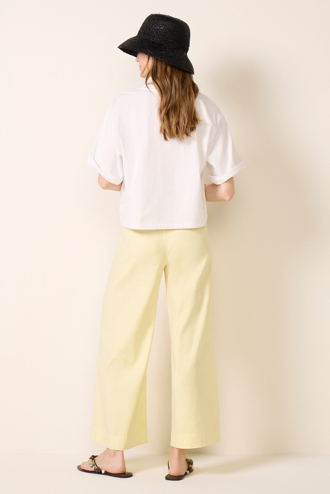 Joelle Stretch Linen Crop Pant