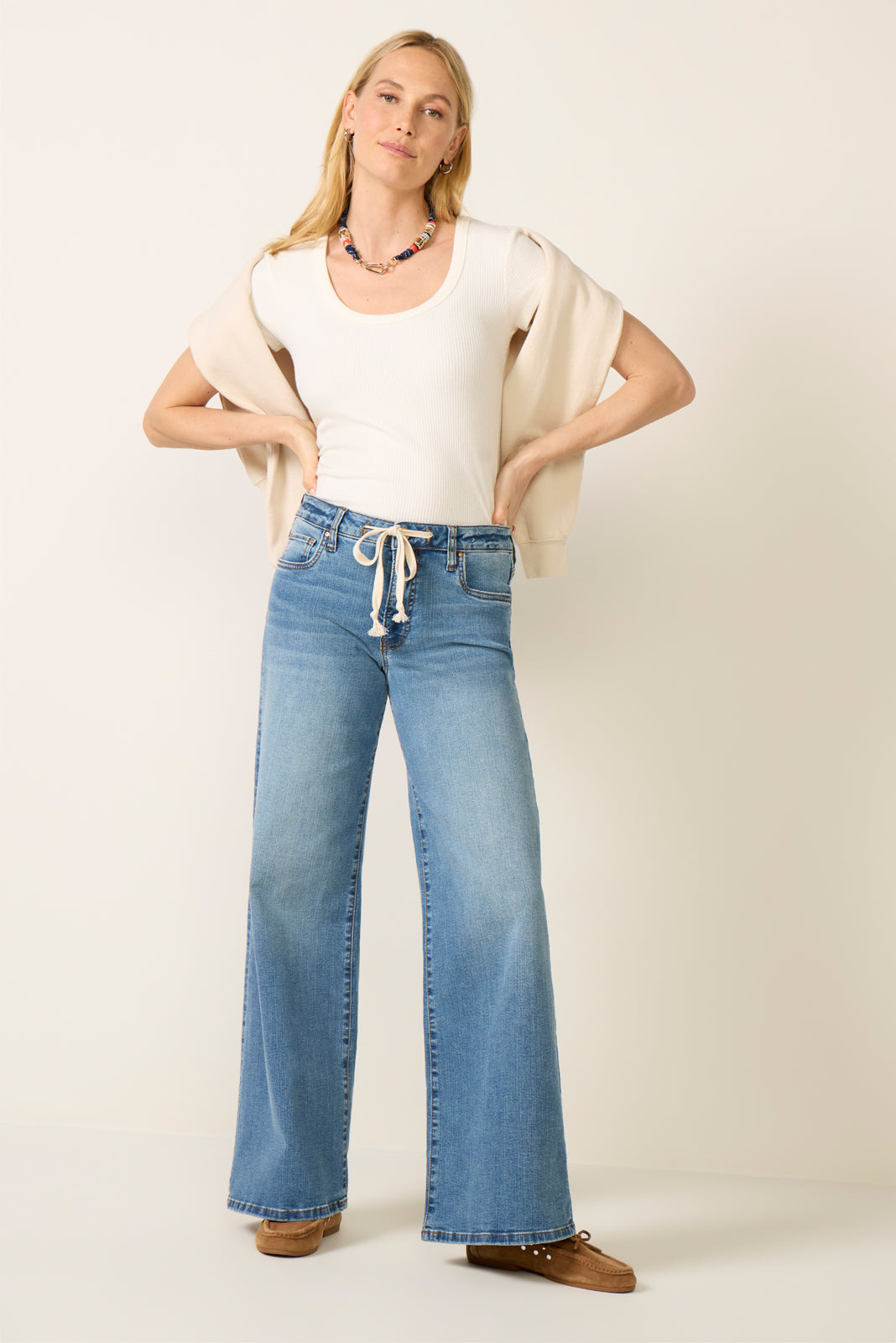Maya Drawstring Wide Leg Pant