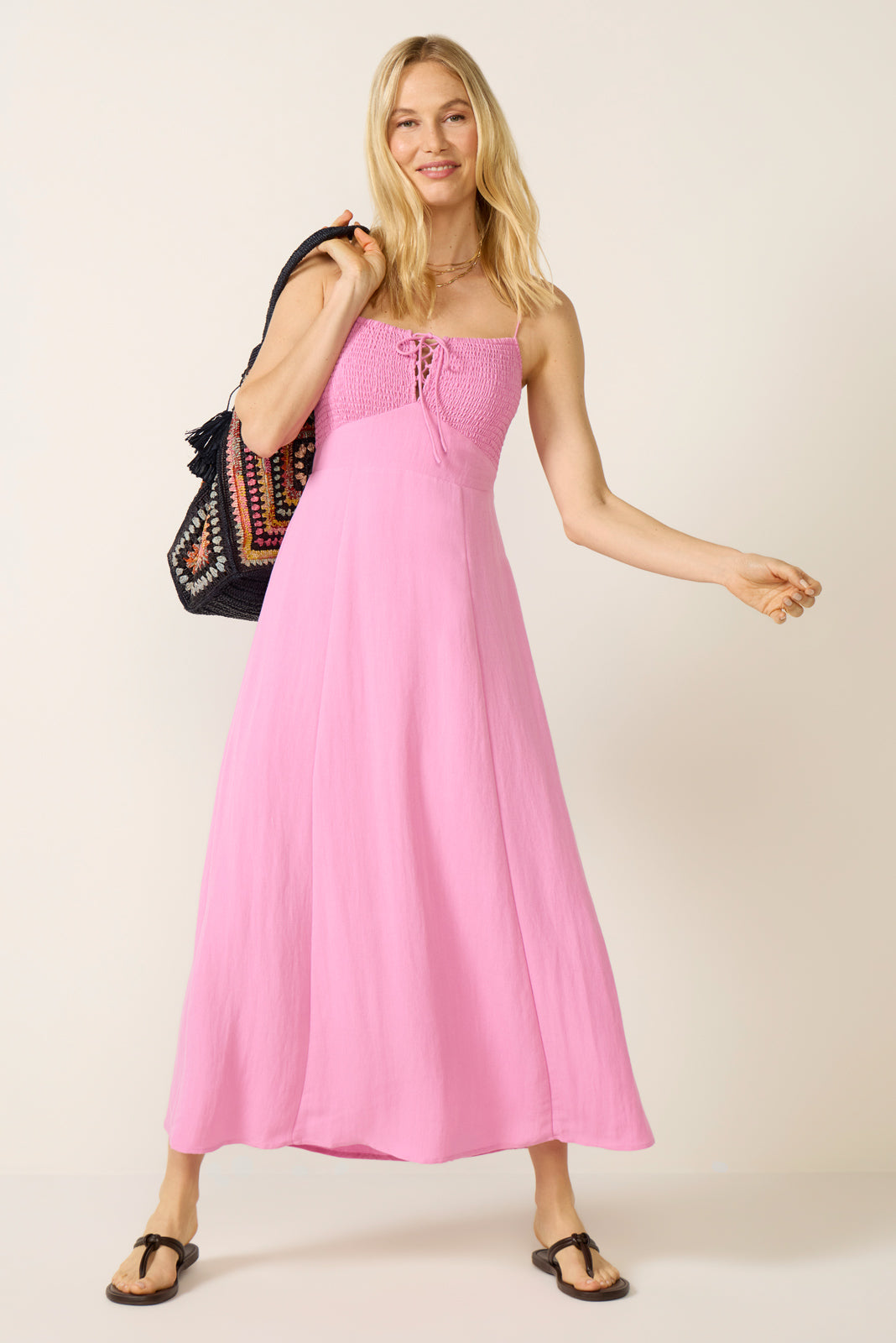 Z SUPPLY Women's Granada Airy Gauze Maxi Dress, Spanish Rose Z SUPPLY Women's Granada Airy Gauze Maxi Dress, Spanish Rose