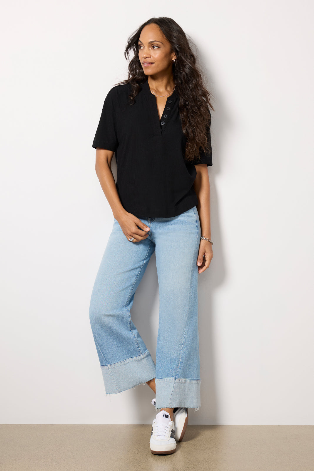 Kasey Mock Placket Tee
