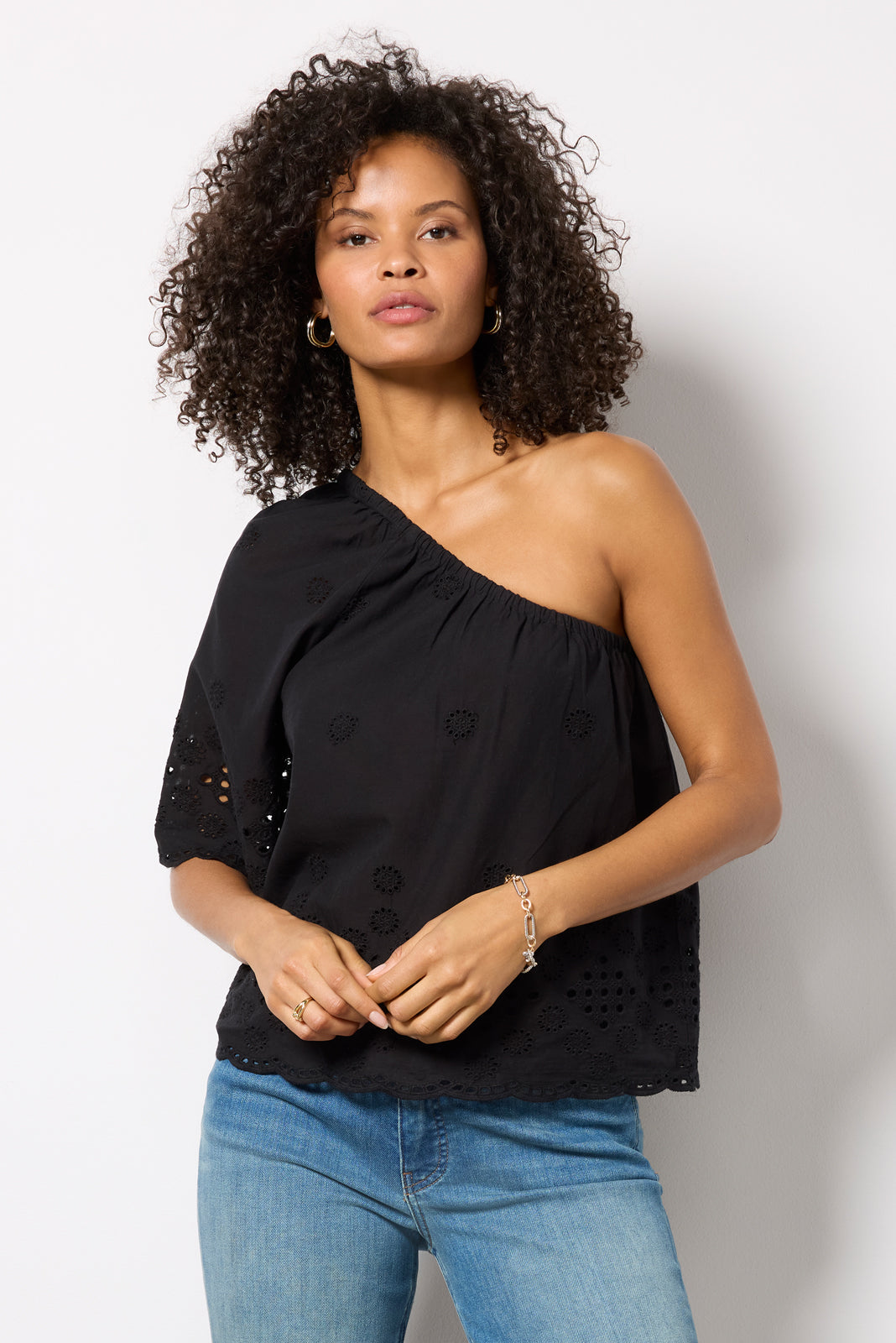 strapless open back dress Nash Eyelet One Shoulder Top