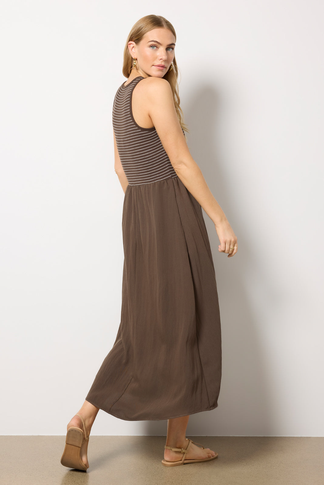 Charlotte Striped Midi Dress