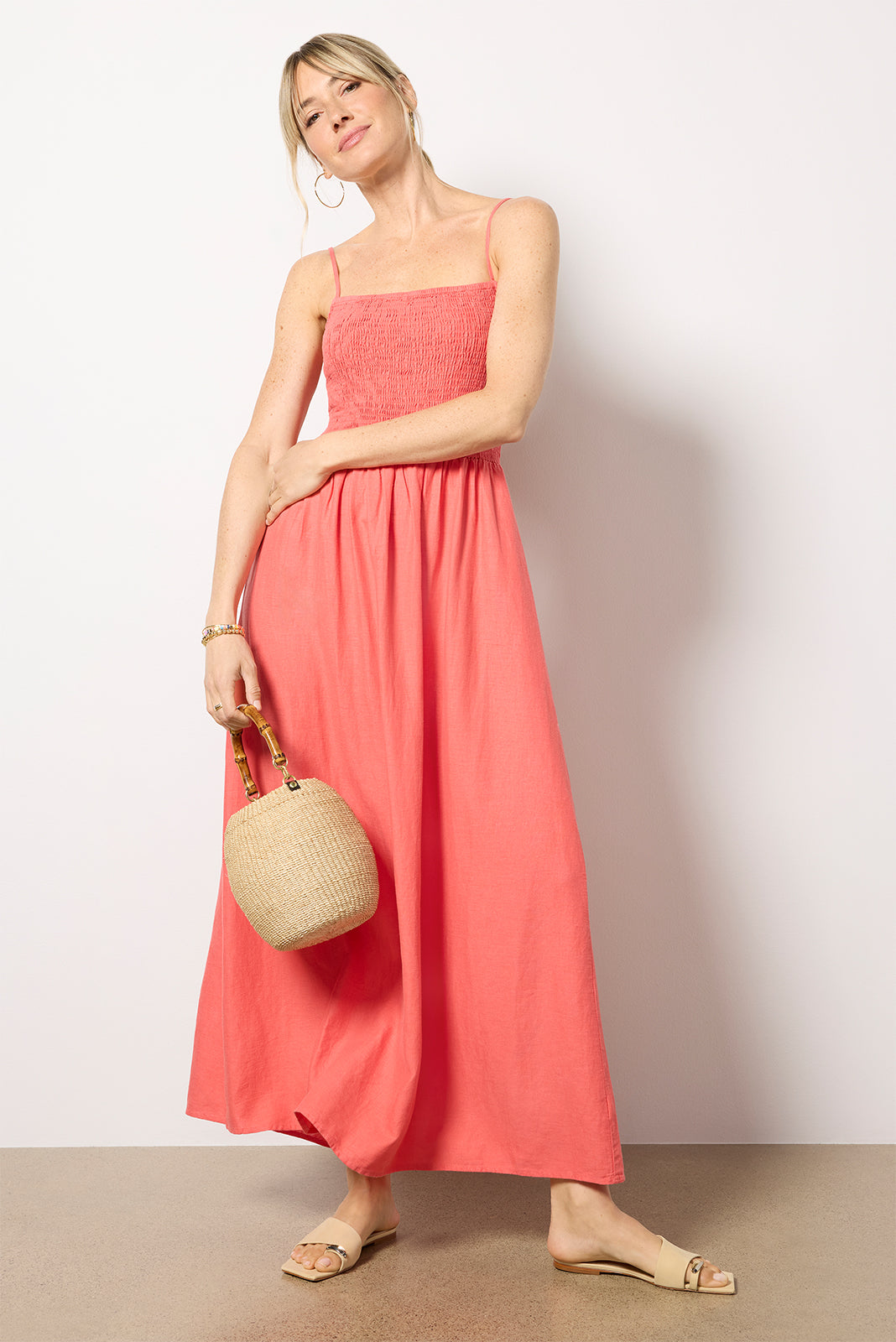 Bayside Linen Maxi Dress