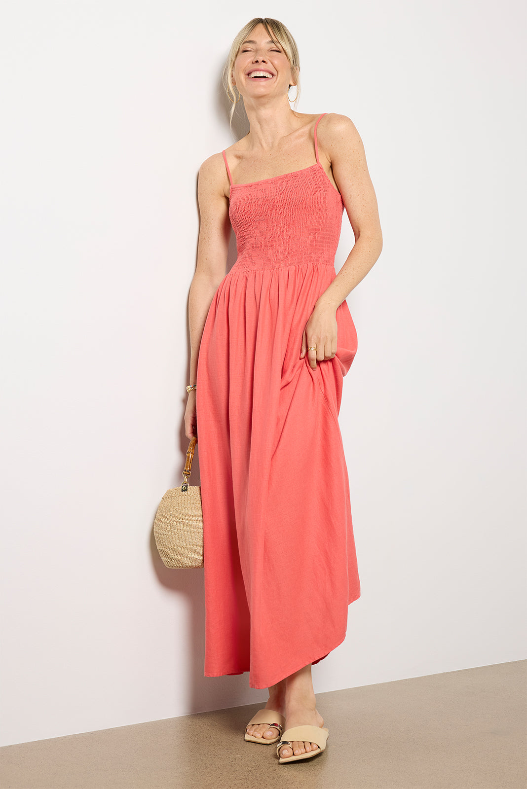 Bayside Linen Maxi Dress