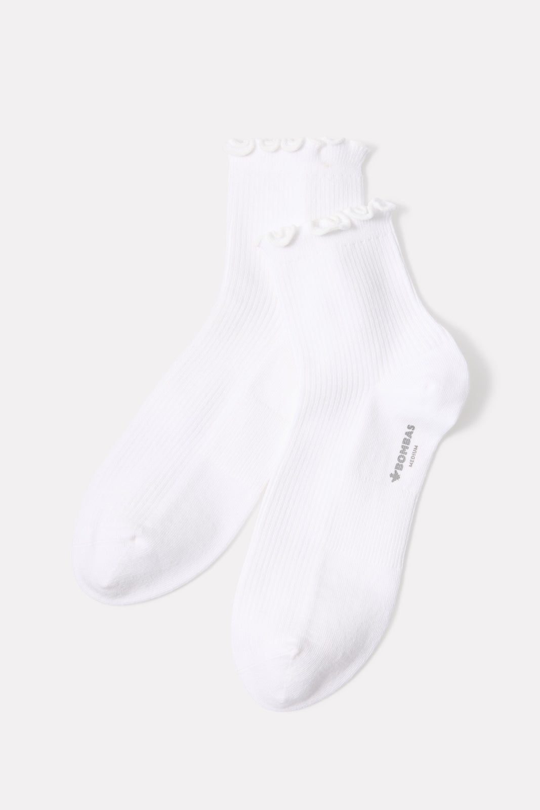 Ribbed Ruffle Quarter Sock