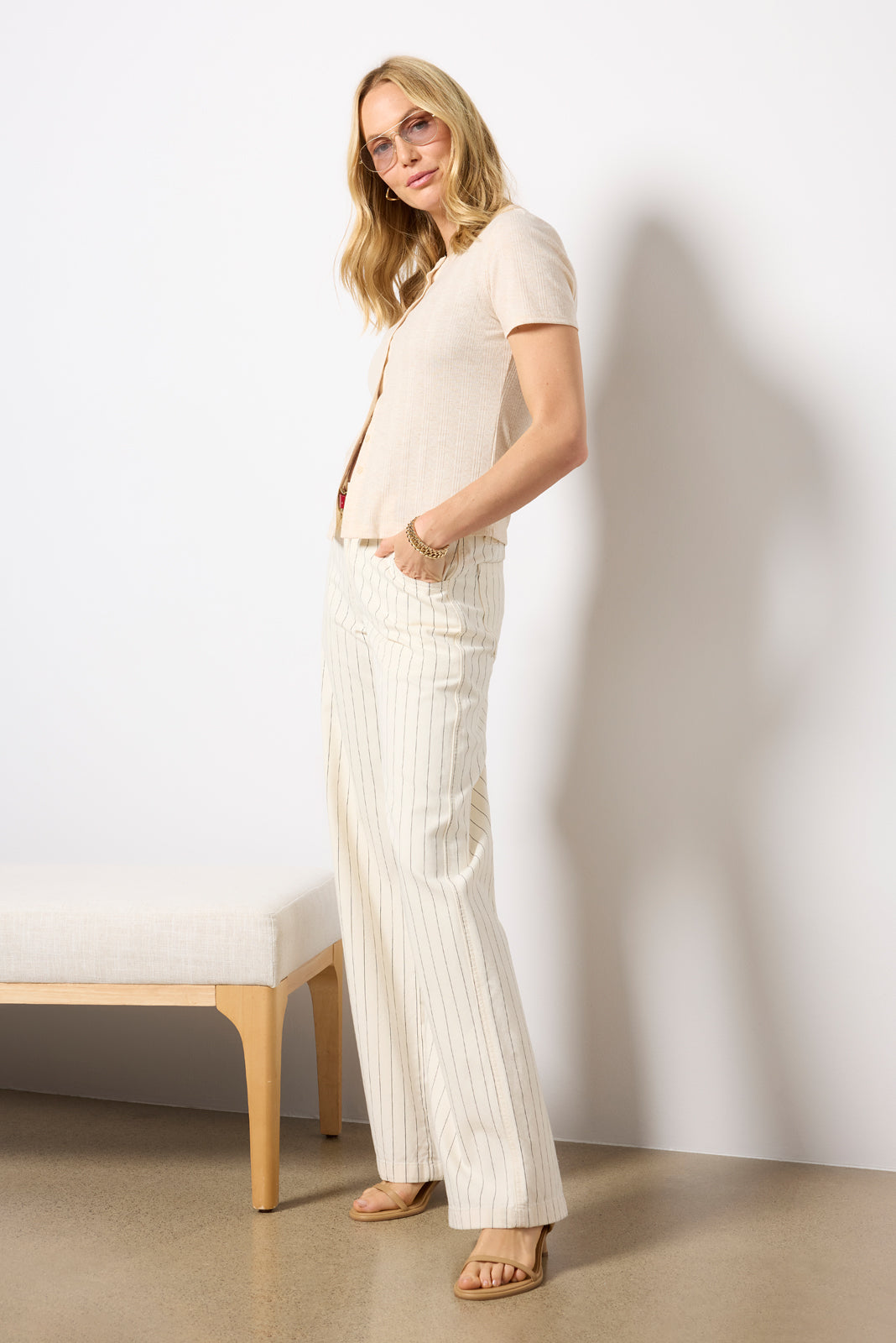 Ivy Button Front Tee