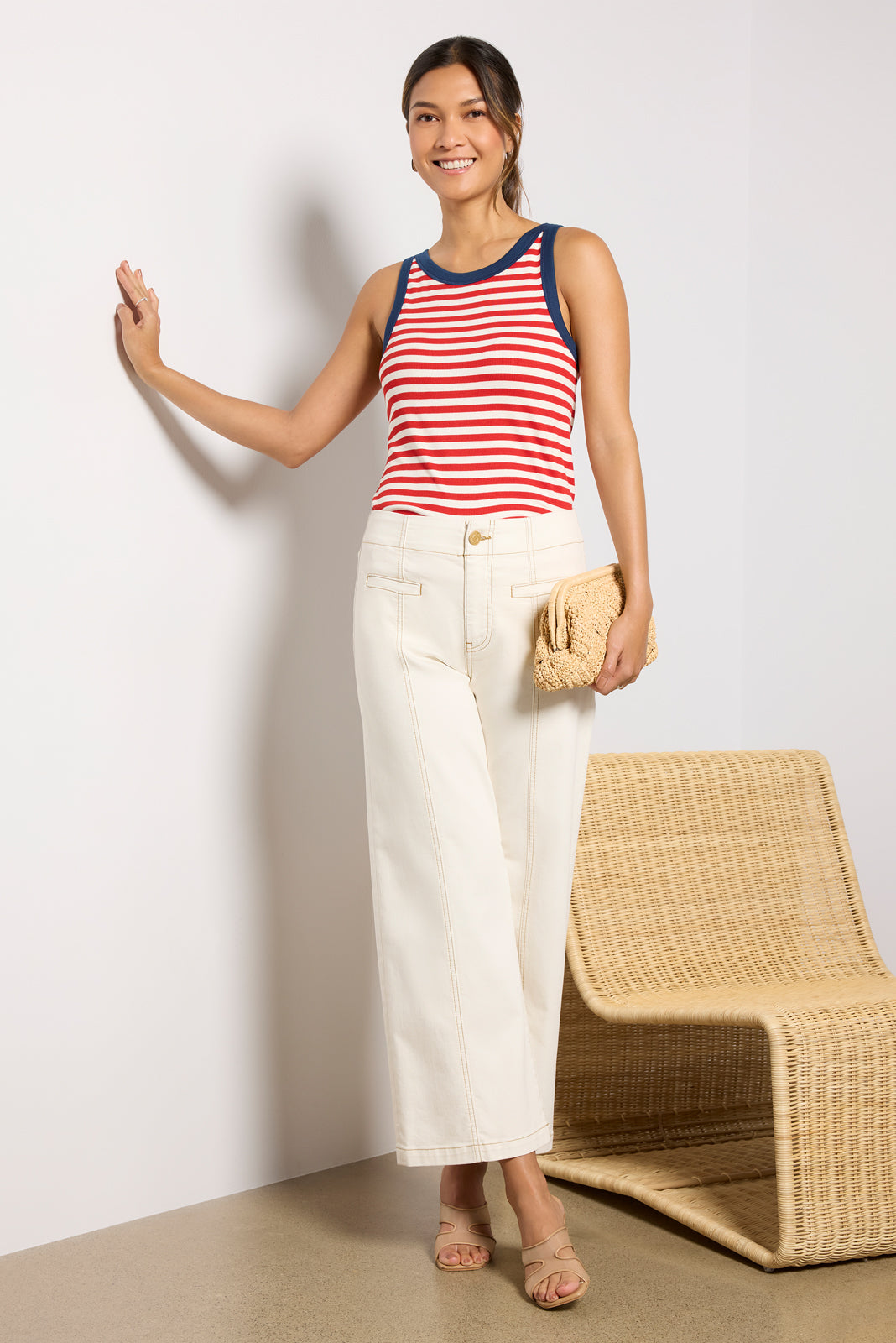 Sonya Stripe Ringer Tank