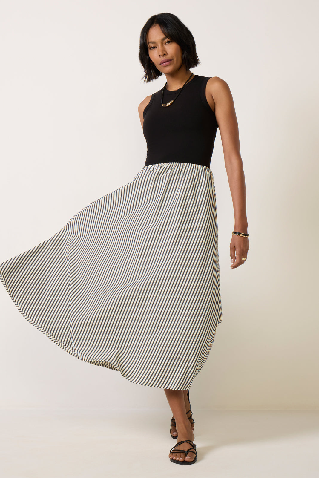 mixed media dress LNA Women's Kenni Mixed Media Dress, Size Medium, Black