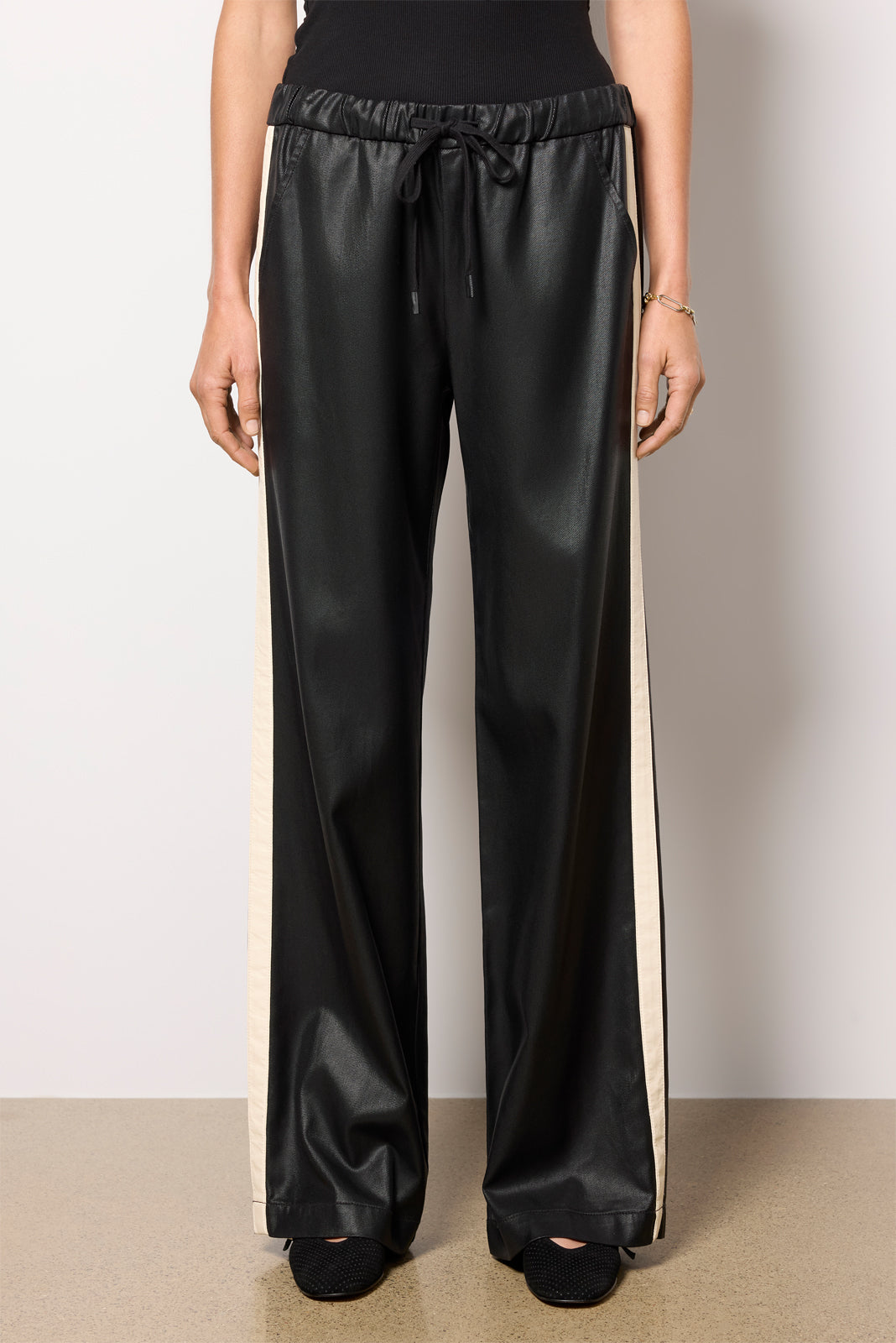 Coated Twill Track Pant