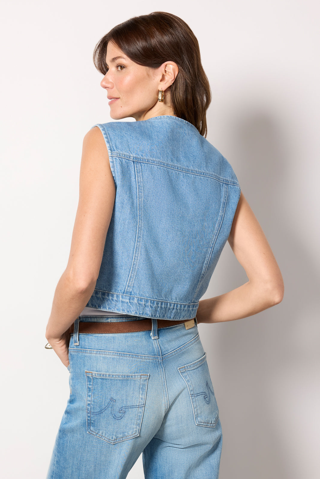 Greta Pieced Denim Vest