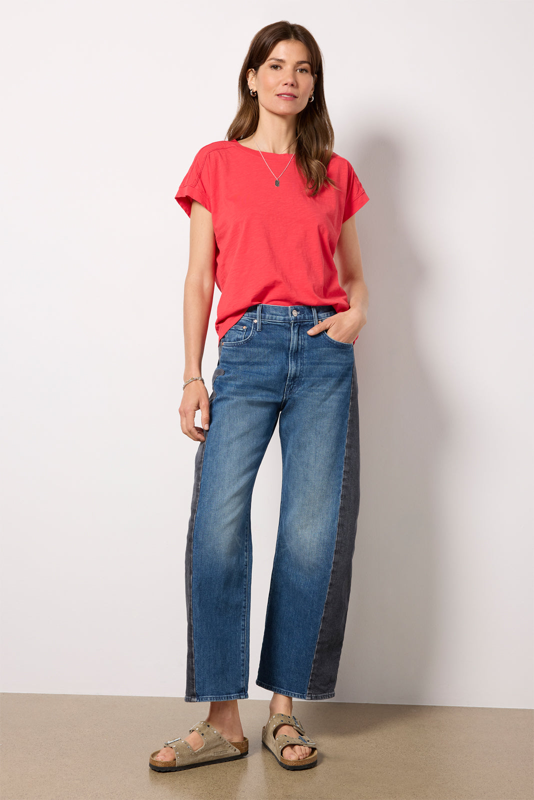 Elsa Shoulder Detail Slub Tee