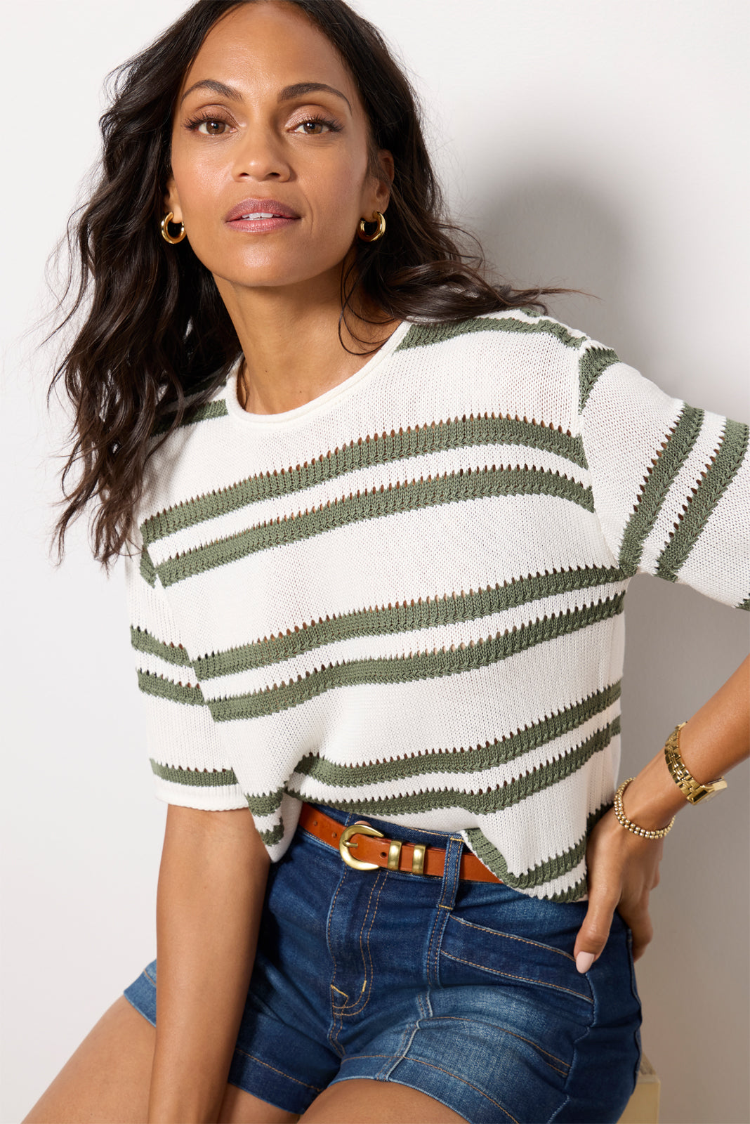 Prado Striped Sweater Tee