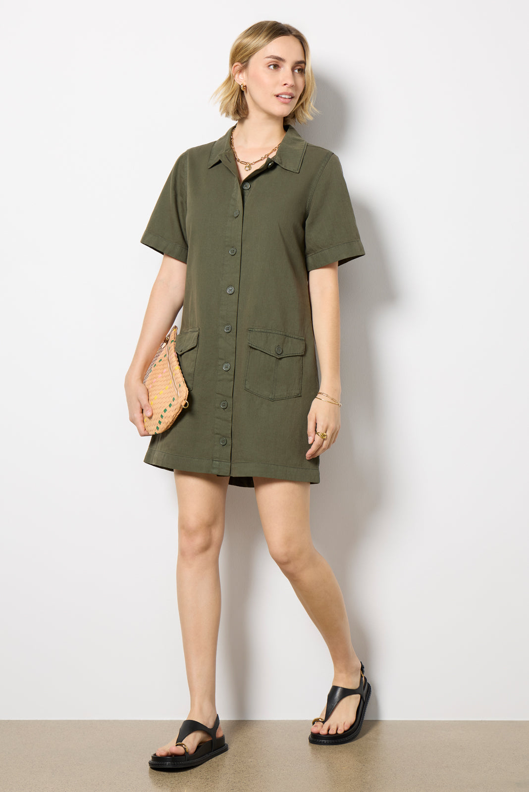 riviera shirt dress Introducing the Riviera Shirt Dress. Designed in an oversized maxi  silhouette with an effortless sense of ease, it can be worn cinched at the  waist or relaxed for versatile summer styling. Finished