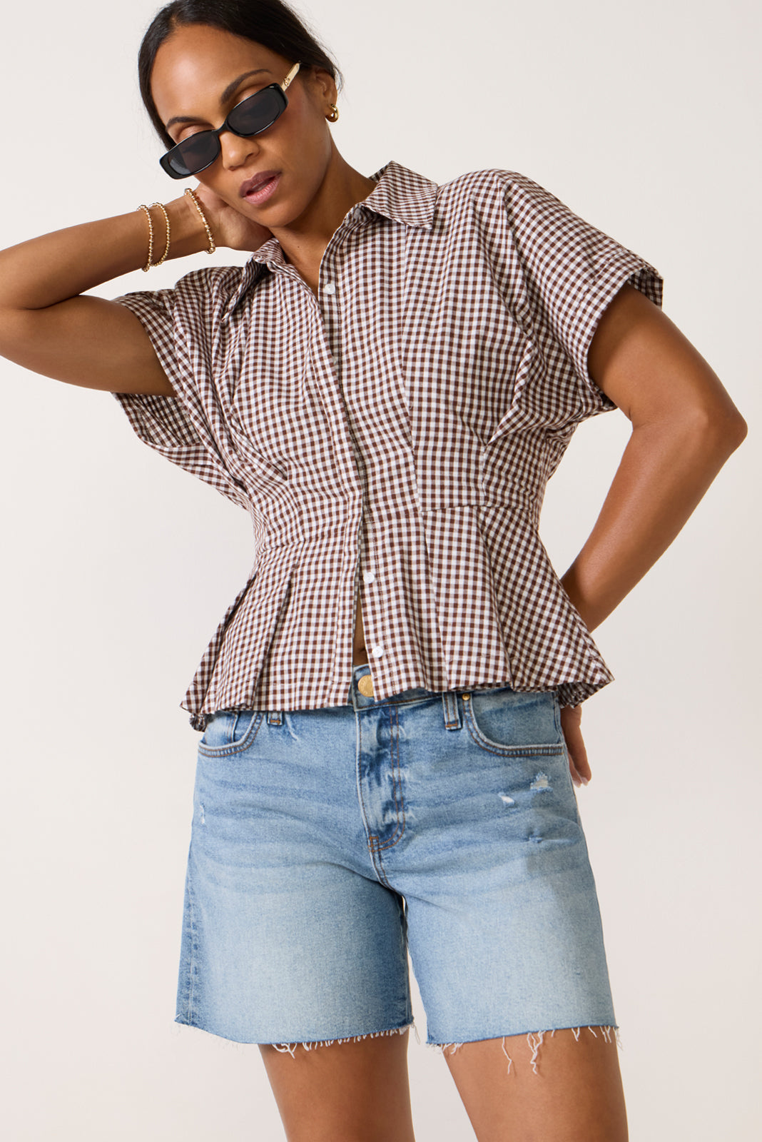 dress tops Blouses for Women Dressy Casual Textured 3/4 Length Sleeve V Neck T Shirts Trendy Tunic Henley Shirts Elegant Dressy Tops Work Business Casual Tops Summer Blouses for Women 2026 Y2K Shirt skinny pants and high heels Women's Blouses & Dressy Tops