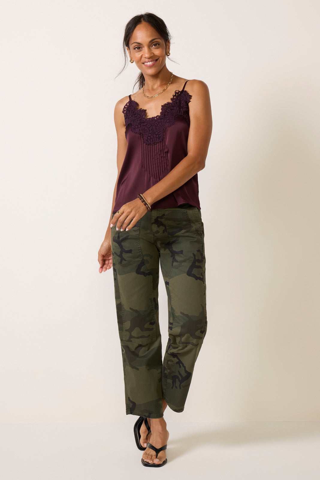 Juliette Lace Pintuck Cami