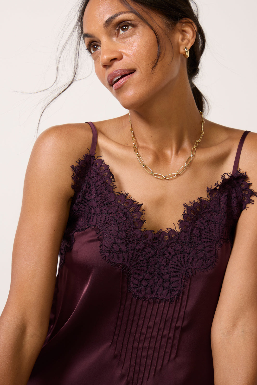 Juliette Lace Pintuck Cami
