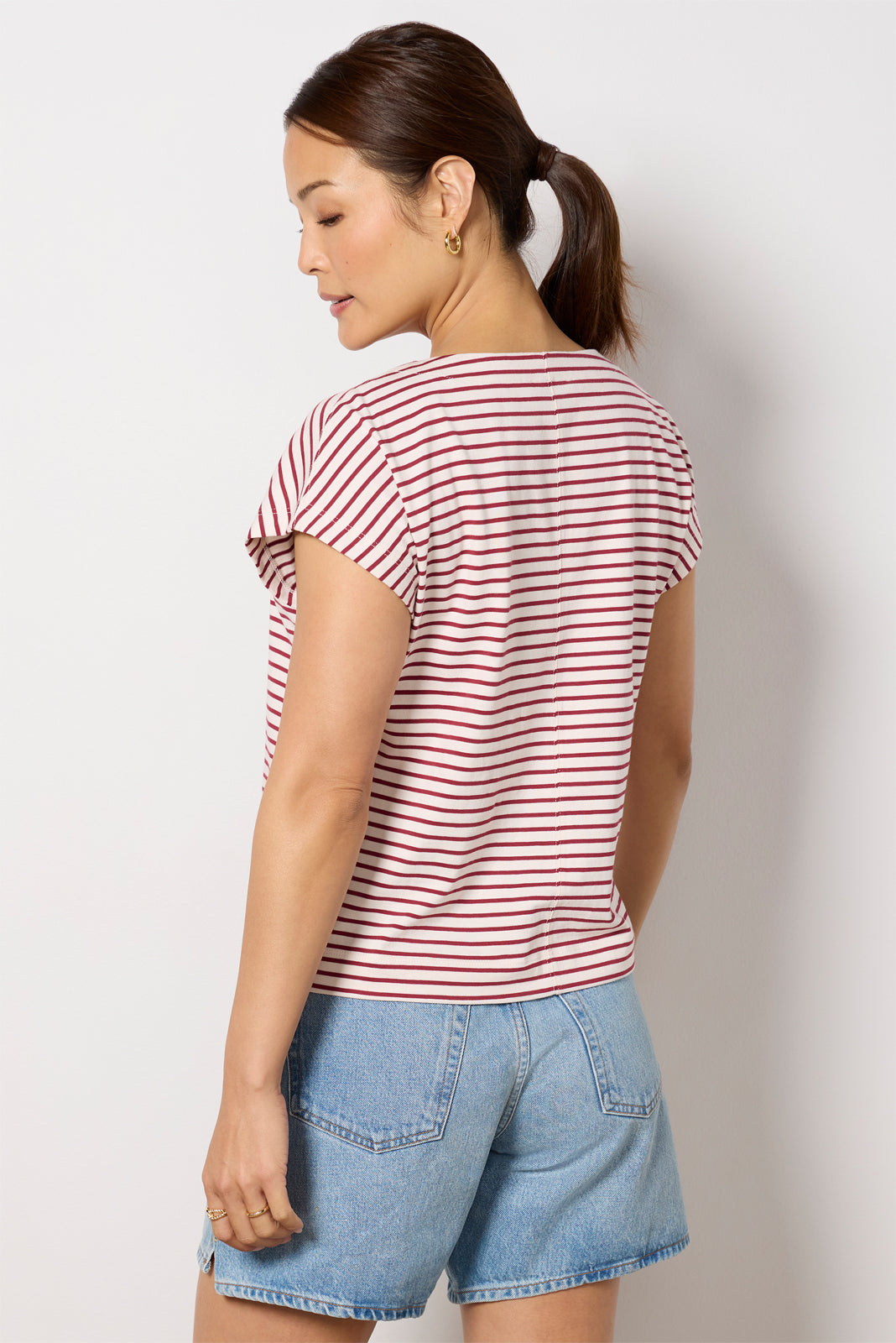 Molly Striped Boatneck Muscle Tee