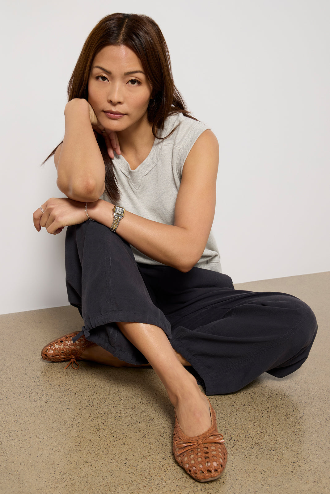 Sleeveless Sweatshirt Vest