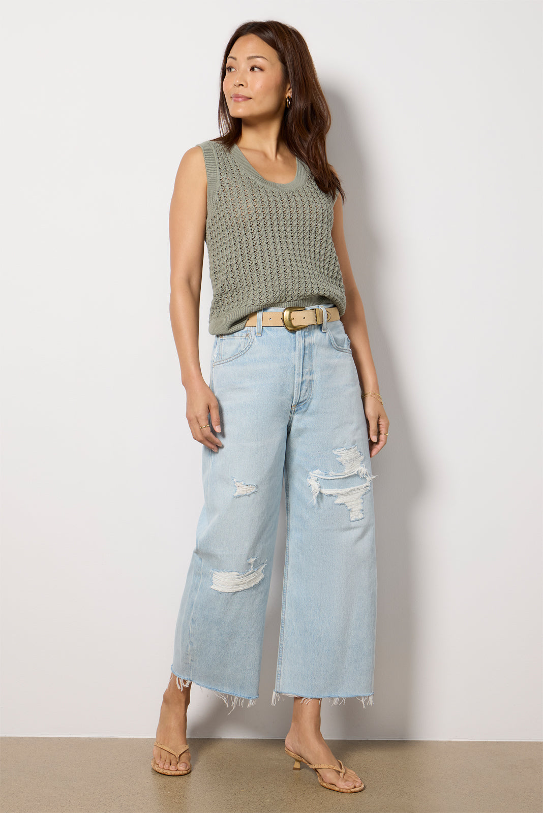 Ferns Open Knit Tank