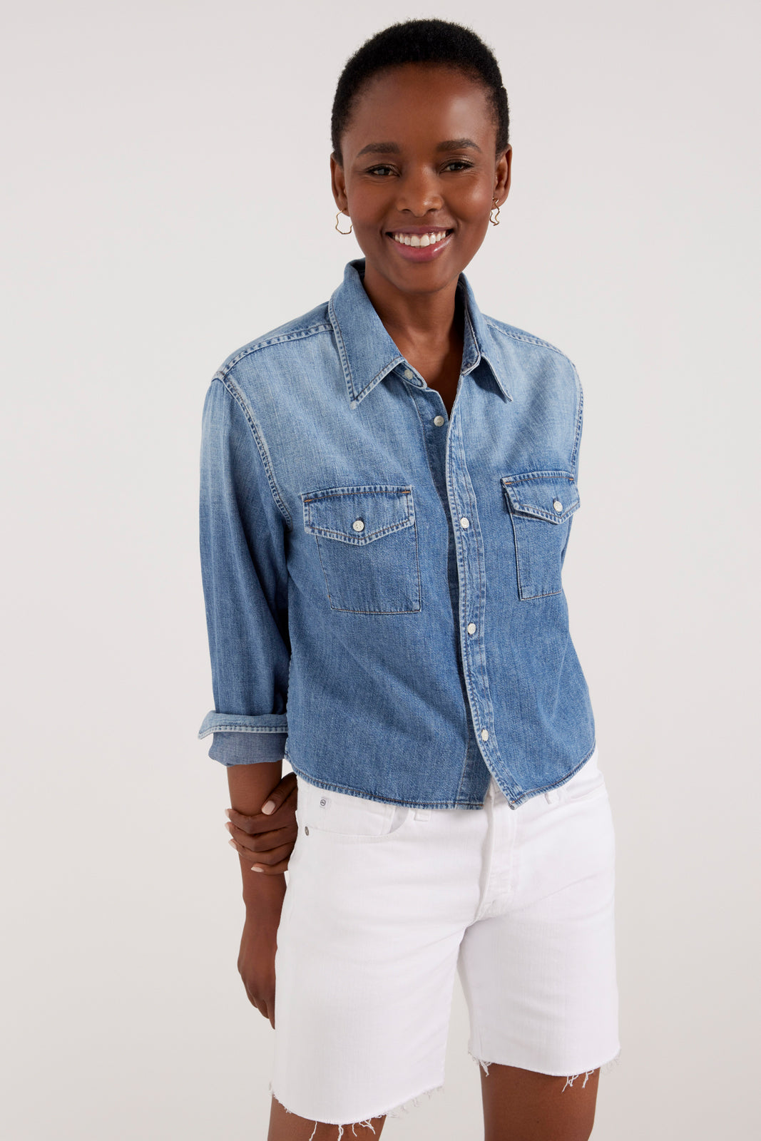 Baby Shay Cropped Shirt - Main Image