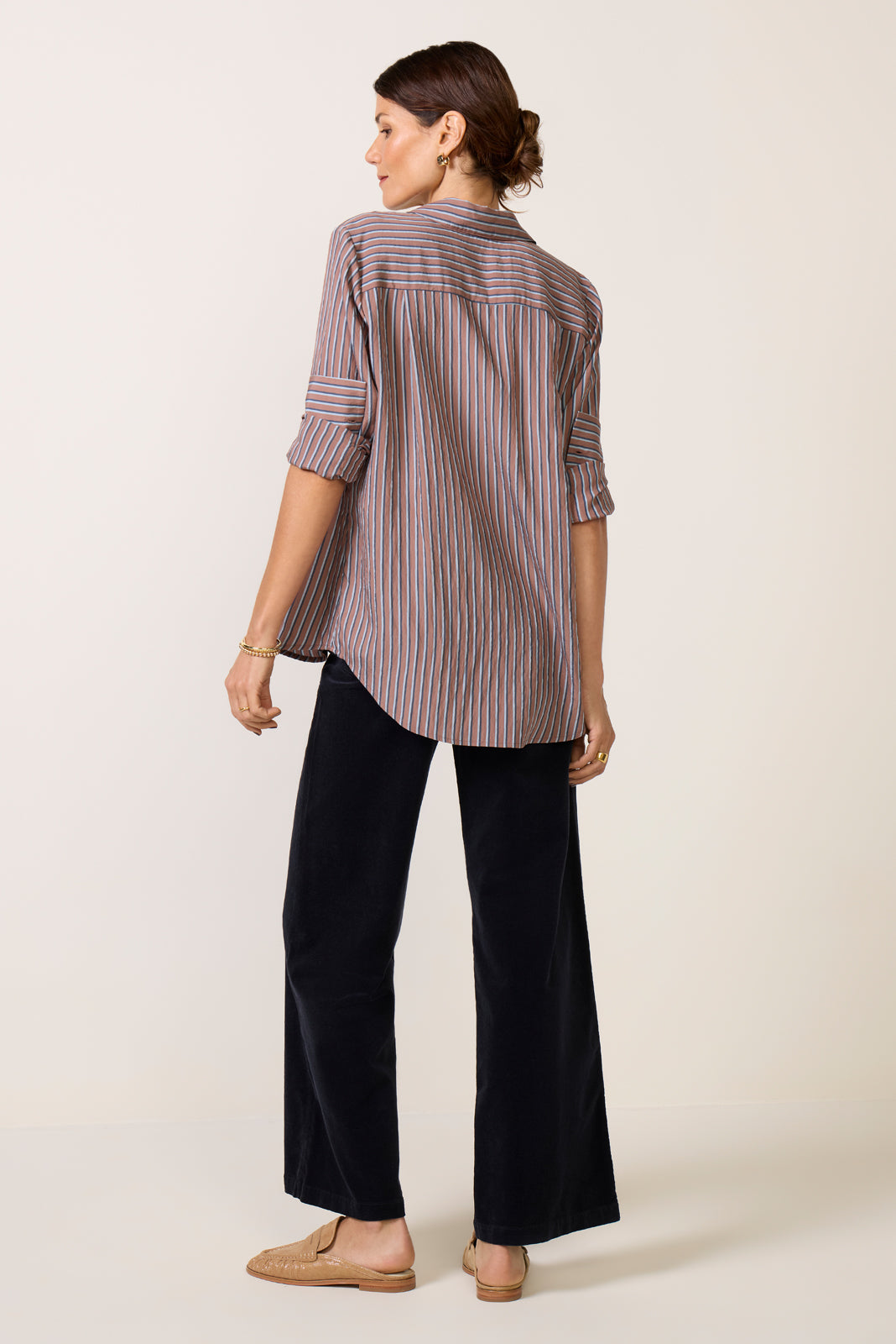 Anessa 31`Cord W/ Stich Utility Pockets Wide Leg