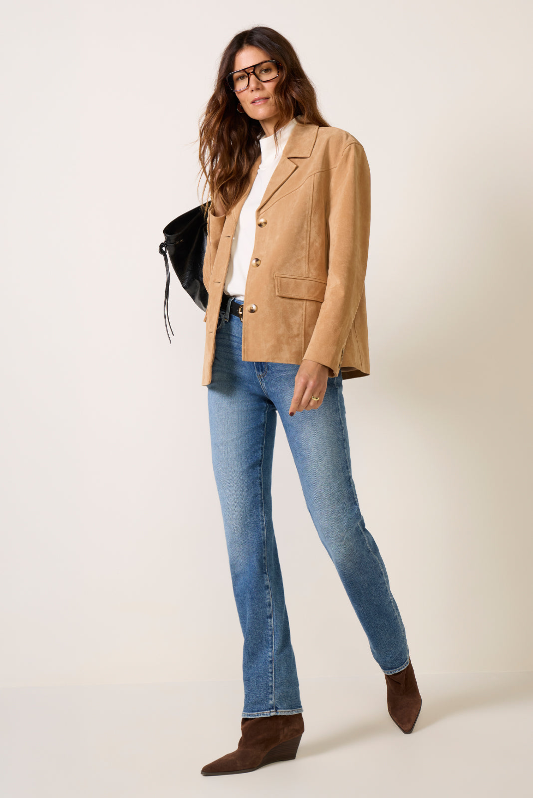 Candle Glow Suede Blazer