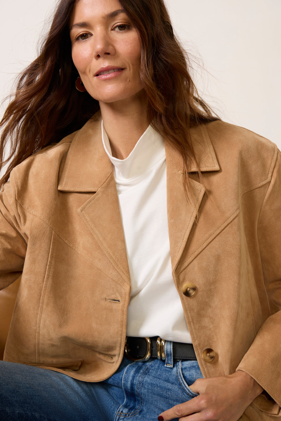 Candle Glow Suede Blazer