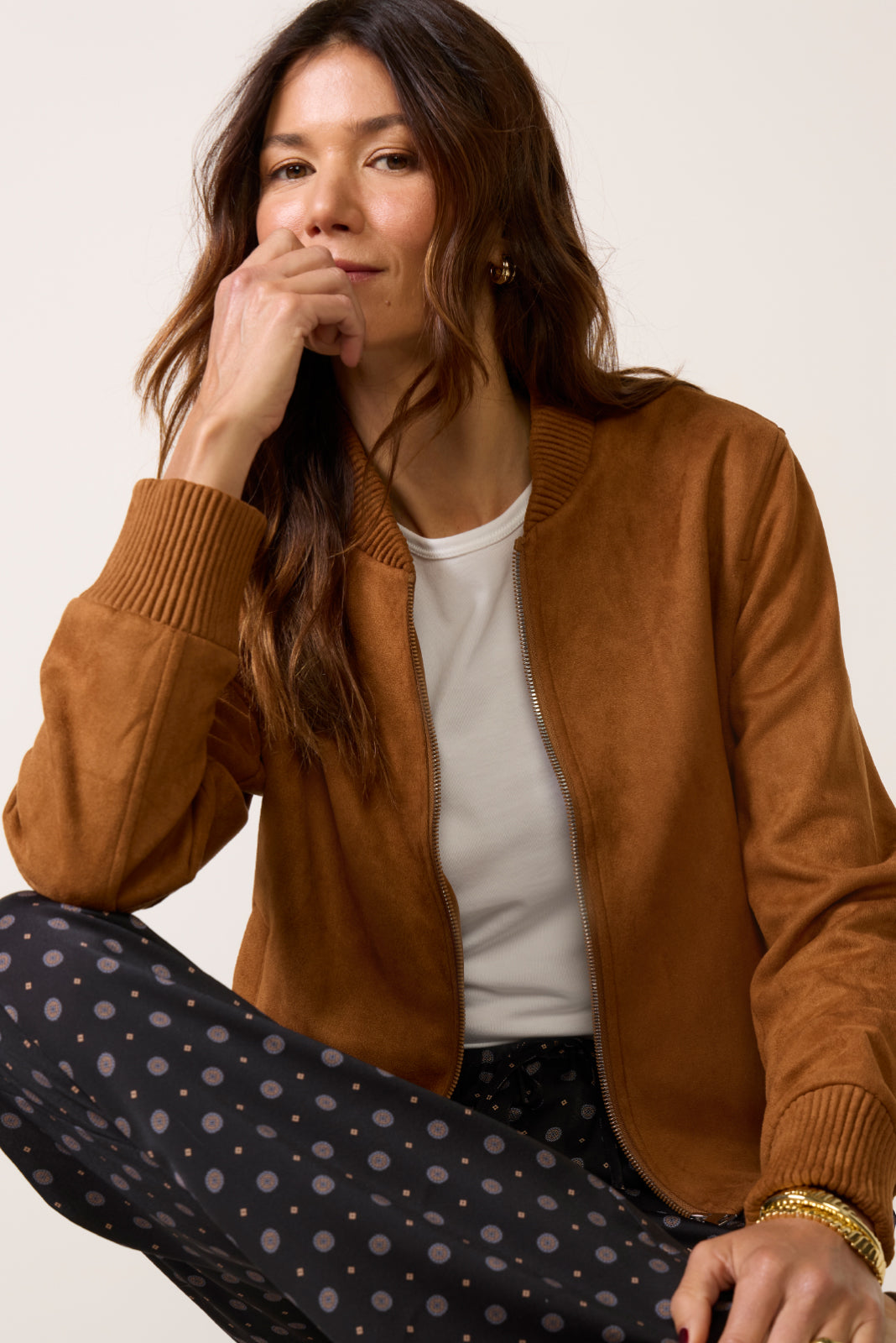 Blake Faux Suede Twofer Jacket