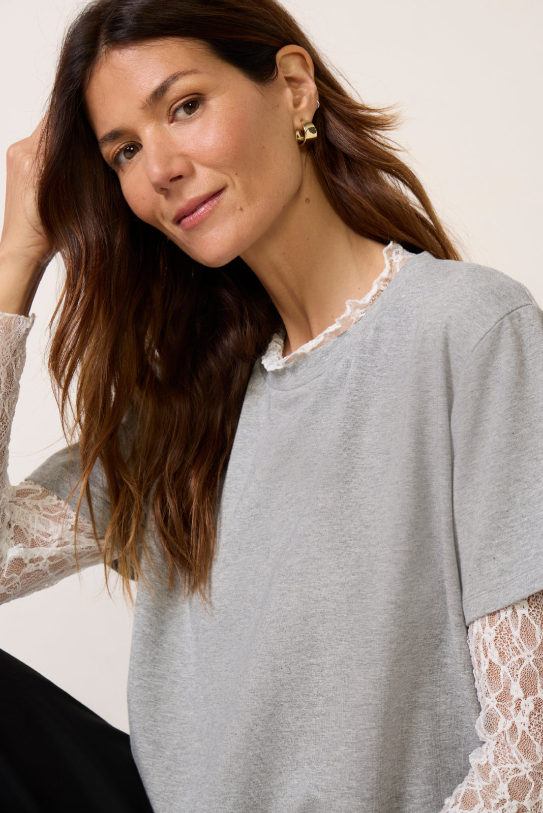 Phena Lace Twofer Tee