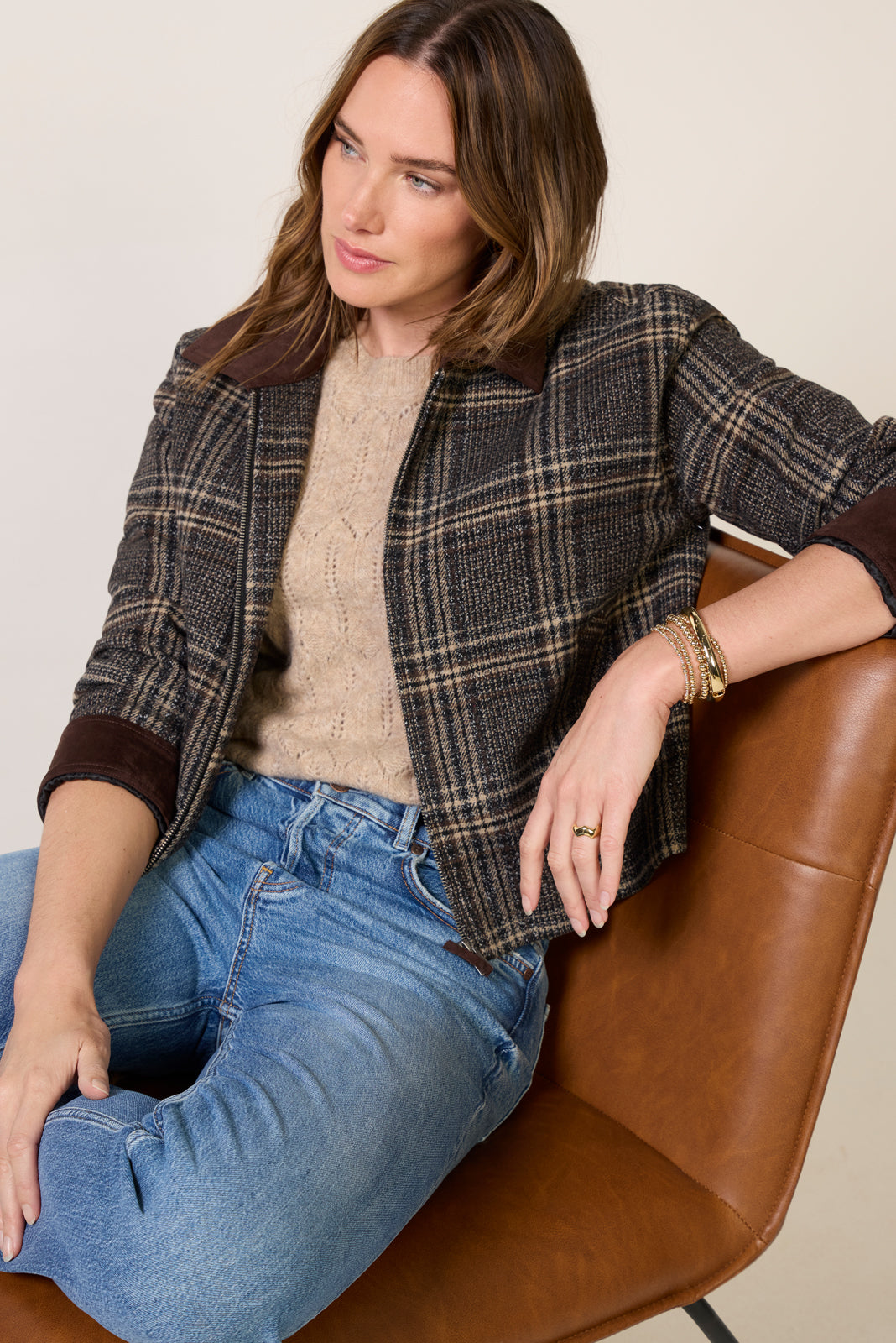Avery Plaid Barn Jacket - EVEREVE