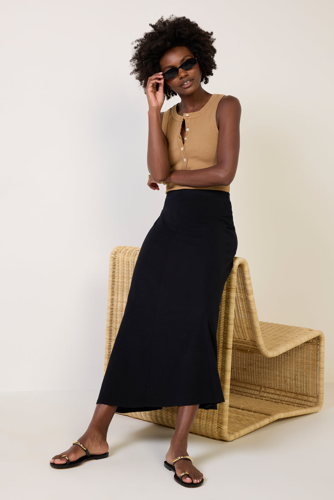 Liza Slub Jersey Skirt