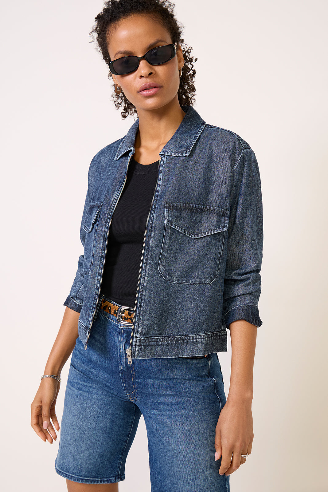 Flap Pocket Zipper Shacket