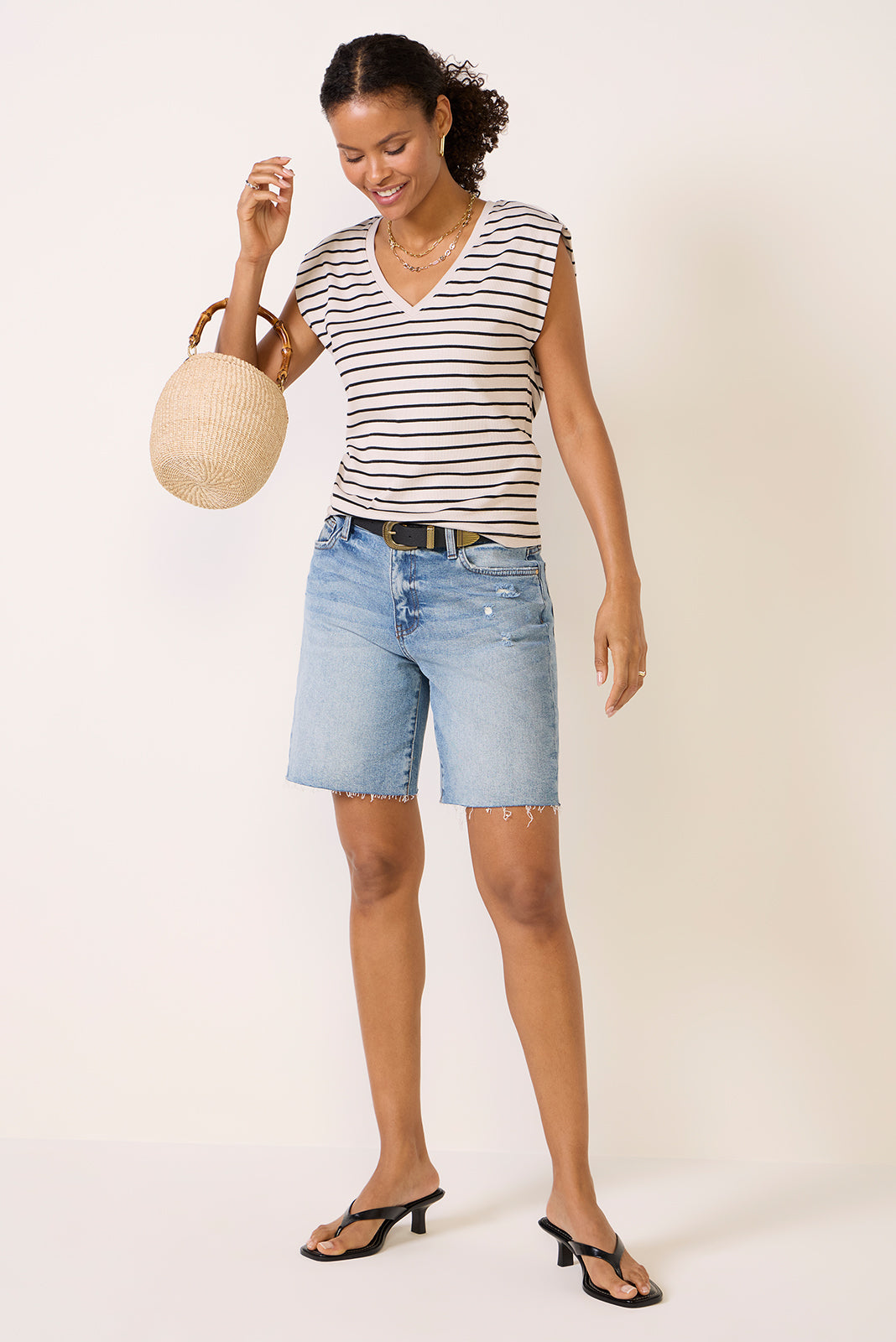 Tati Power Shoulder Top