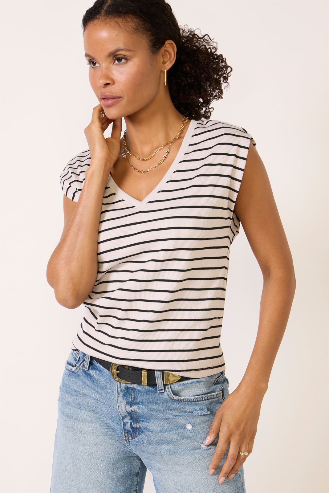 Tati Power Shoulder Top