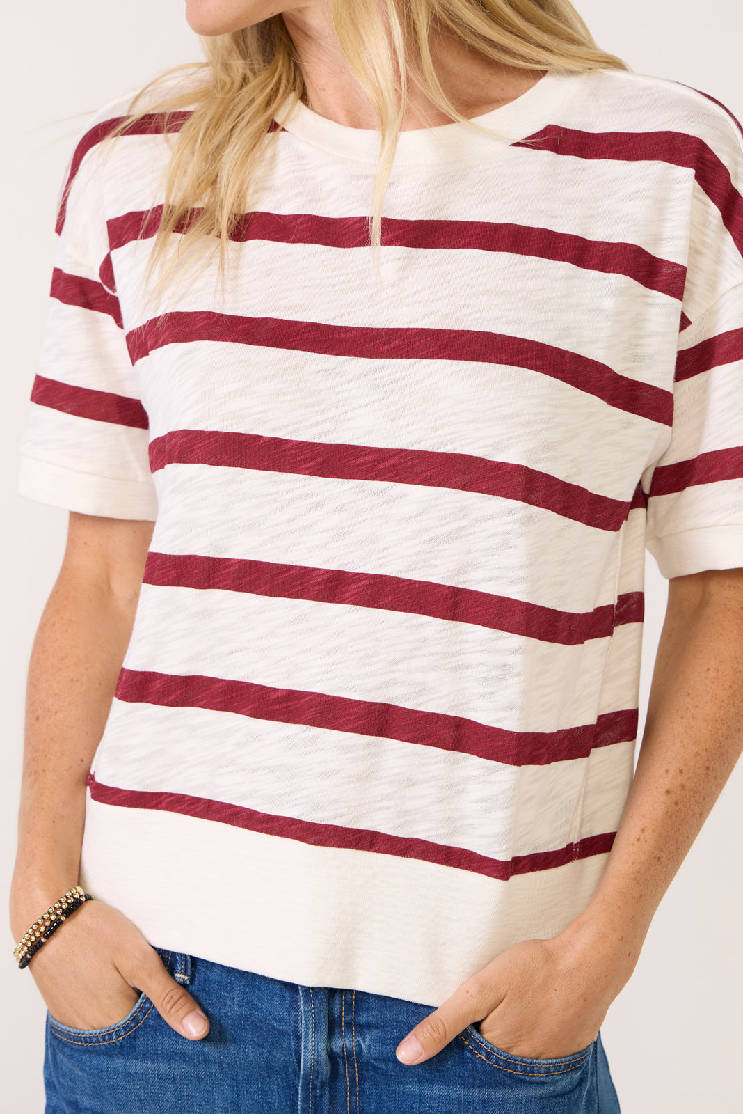 Kellen Seamed Banded Tee