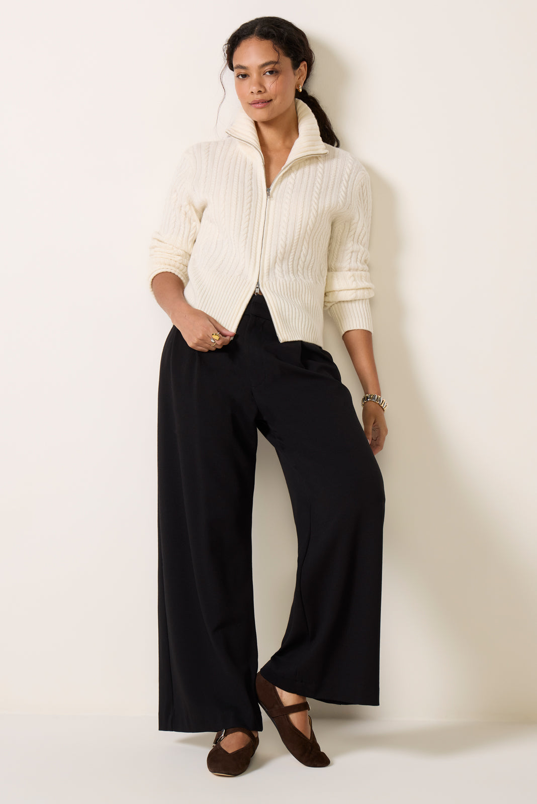 Petite Cheryl Wide Leg Pant