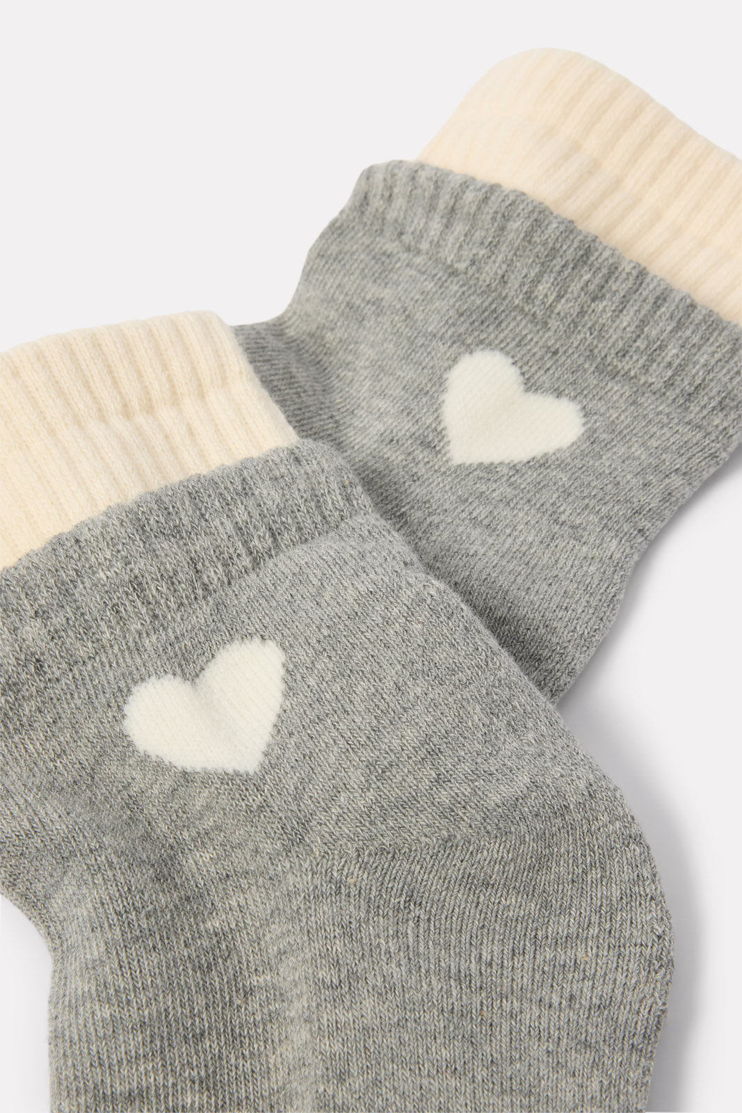 Heart Double Cuff Quarter Sock