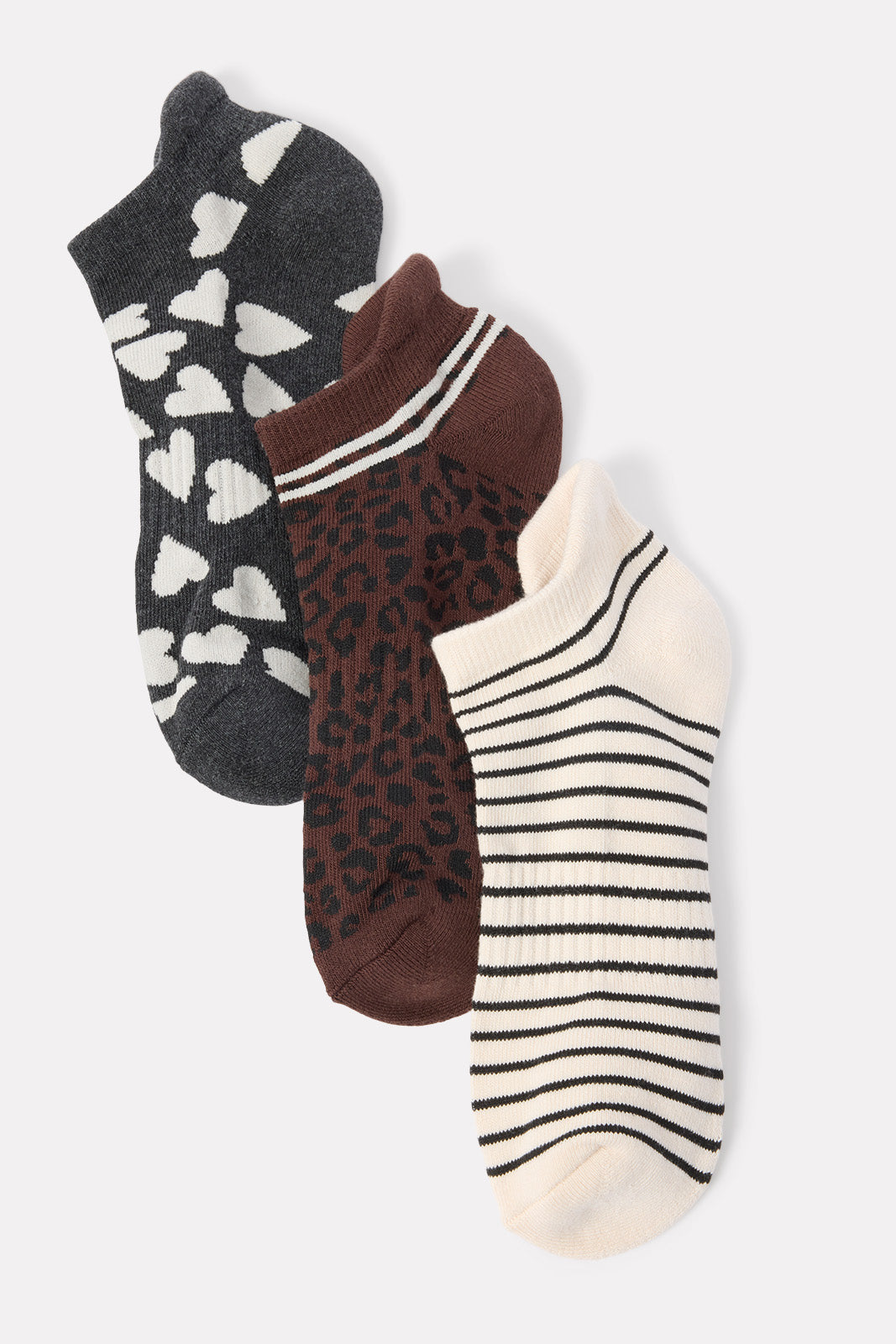 Leopard and Heart Ankle Sock Pack