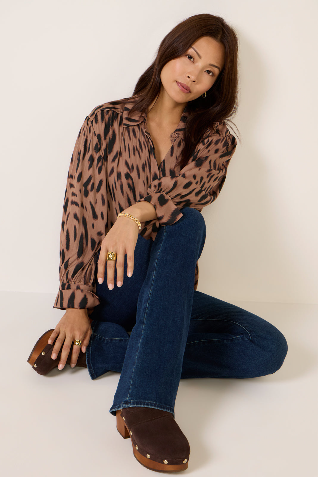 Rebel Button Front Top