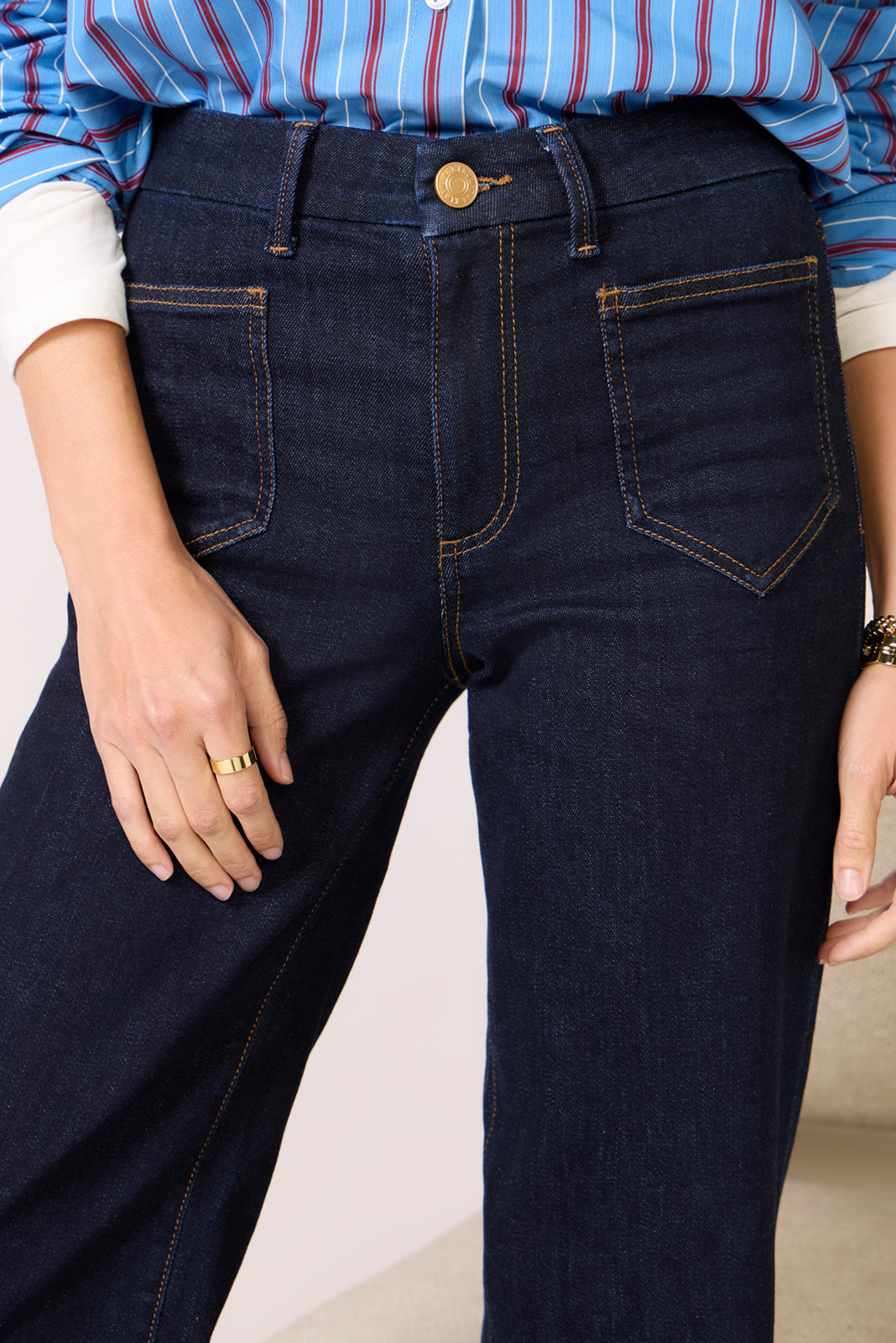 Charlotte Wide Leg w Patch Pockets Jean