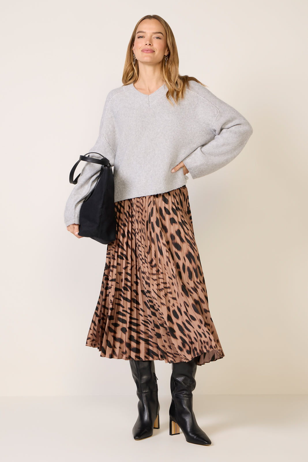 Nostalgia Pleated Midi Skirt