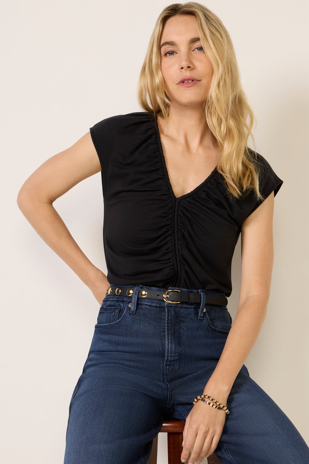 Dona V Neck Top