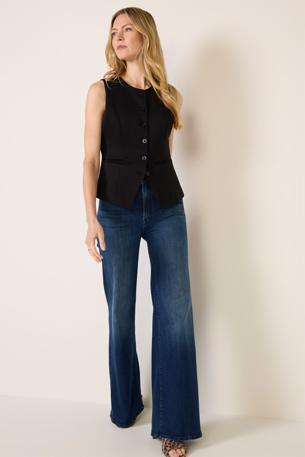 Kaylie Long Ponte Vest